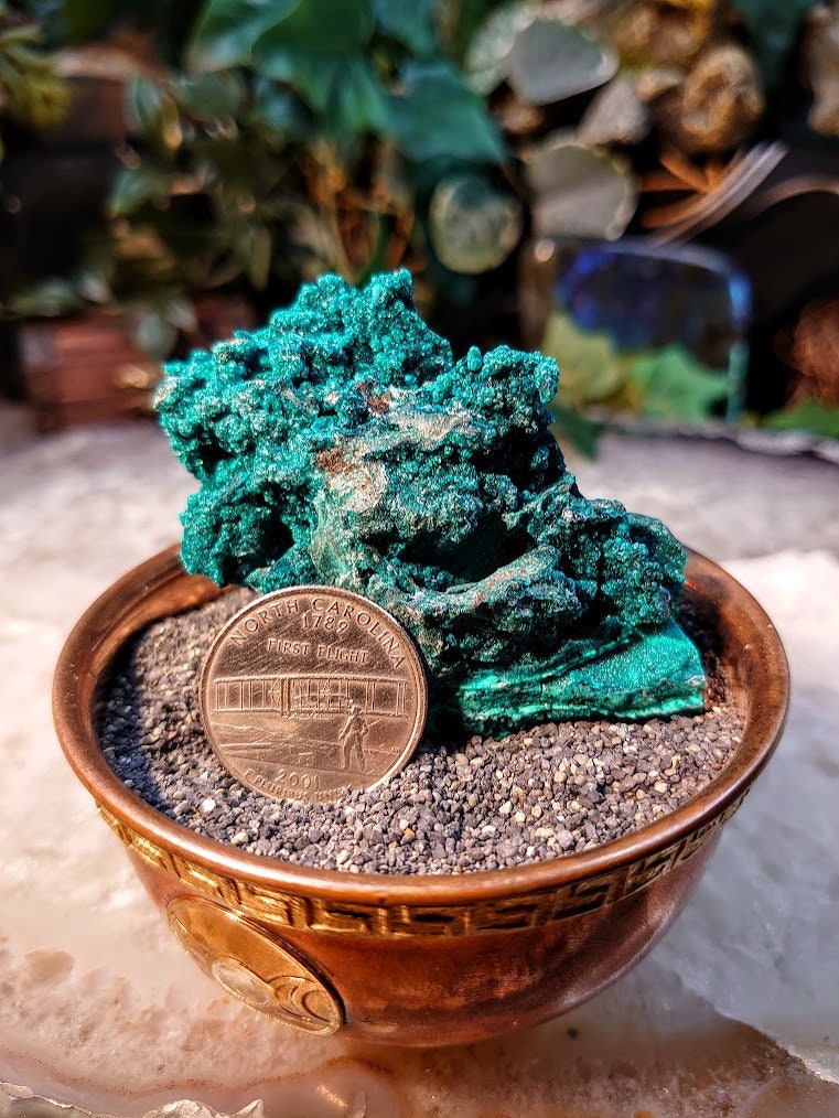 Chrysocolla Cluster from Cunyari Mine, Peru for Home & Altar Decor / 53.38g / Crystal Healing / Collection / Miniature Class Size