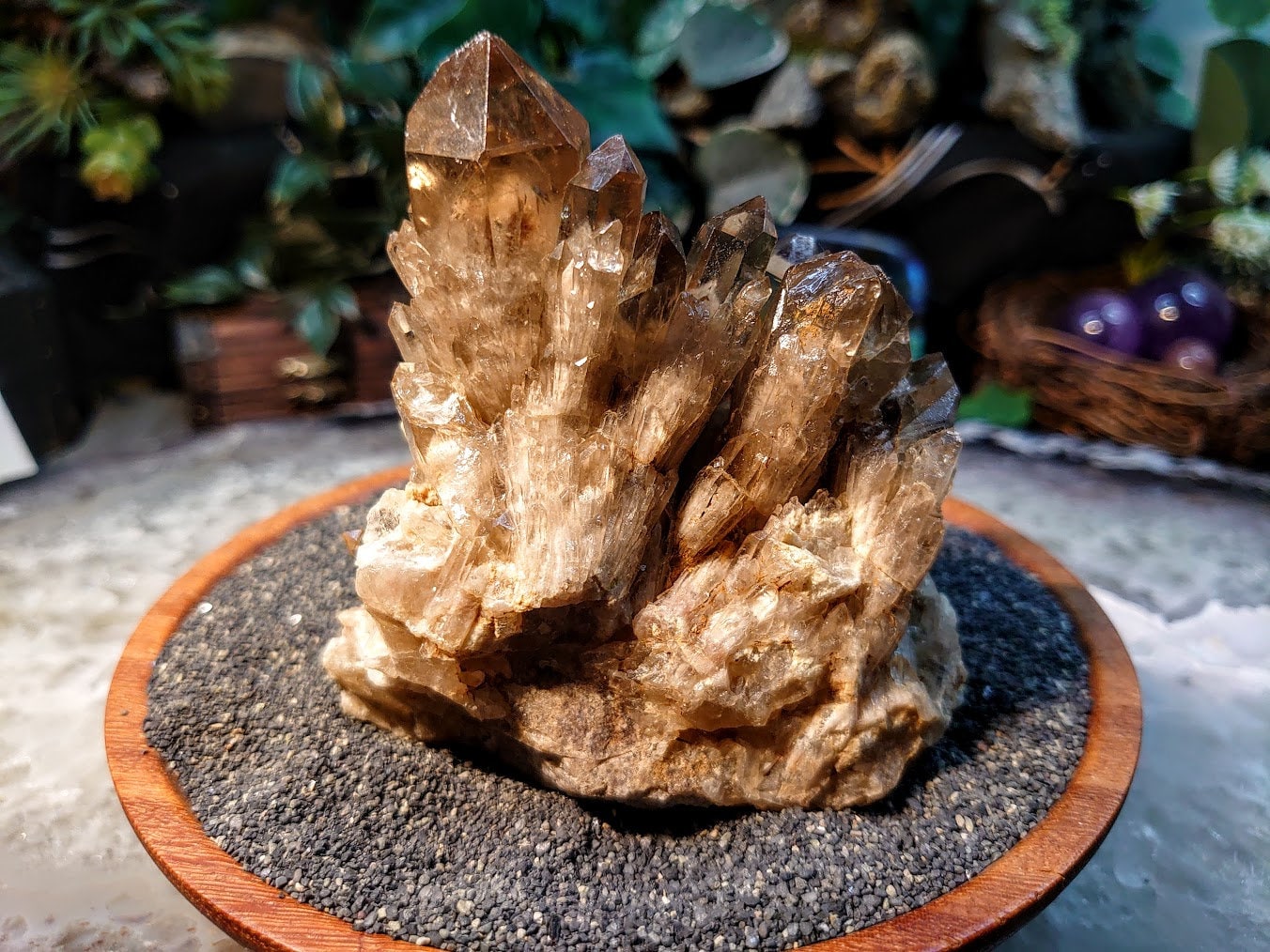 Natural Kundalini Congo Smoky Citrine Cluster with Phantoms for Altar and Home Decor / 421g / Energy Work / Crystal Healing / Reiki