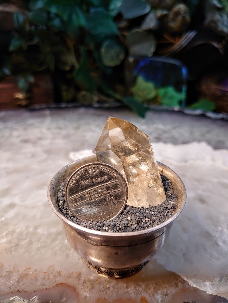 Natural Kundalini Congo Citrine Point for Altar and Home Decor / 27.76g / Energy Work / Crystal Healing / Reiki