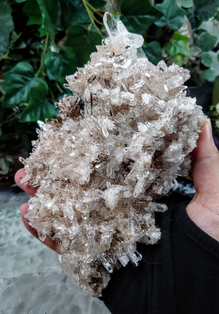 Awesome Colombian Pink Druzy Quartz Cluster / 1,060g / Lithium / for Crystal Healing / Home and Altar Decor / Cabinet Size