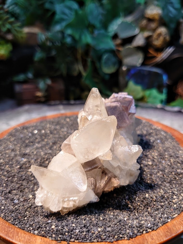 Dogtooth Calcite Cluster with Purple Fluorite and Quartz Druzy from Baluchistan Province, Pakistan / 182g / Collection