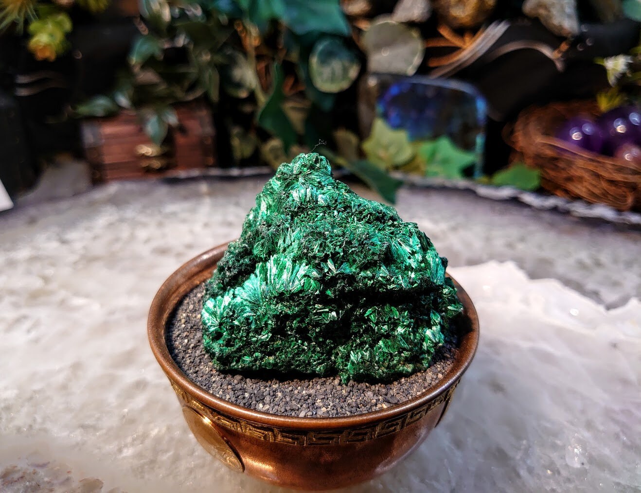 Silky Fibrous Malachite Specimen from Kasompe, Congo for Home and Altar Decor / 123g / Collection / Crystal Healing / Small Cabinet Size