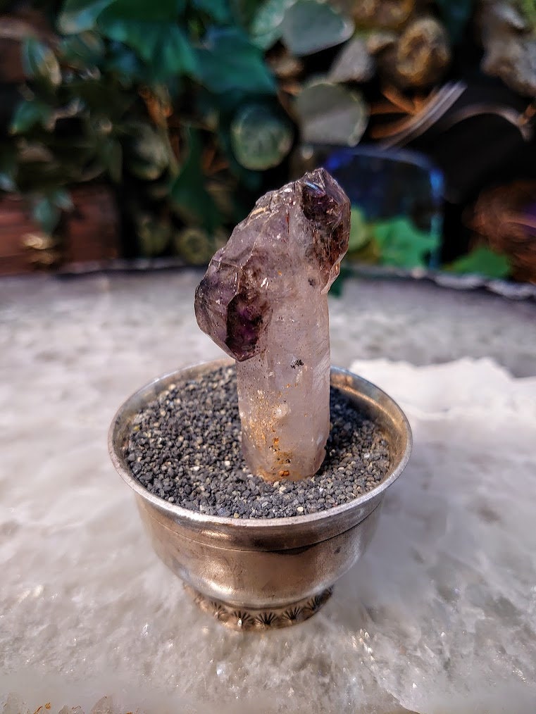 Shangaan Smoky Amethyst Scepter with Double Termination from Zimbabwe for Collection / 28.69g / Meditation/ Miniature Class