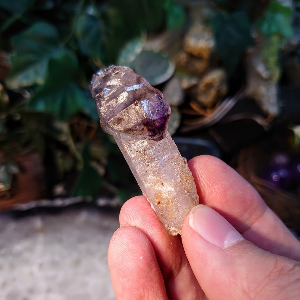 Shangaan Smoky Amethyst Scepter with Double Termination from Zimbabwe for Collection / 28.69g / Meditation/ Miniature Class