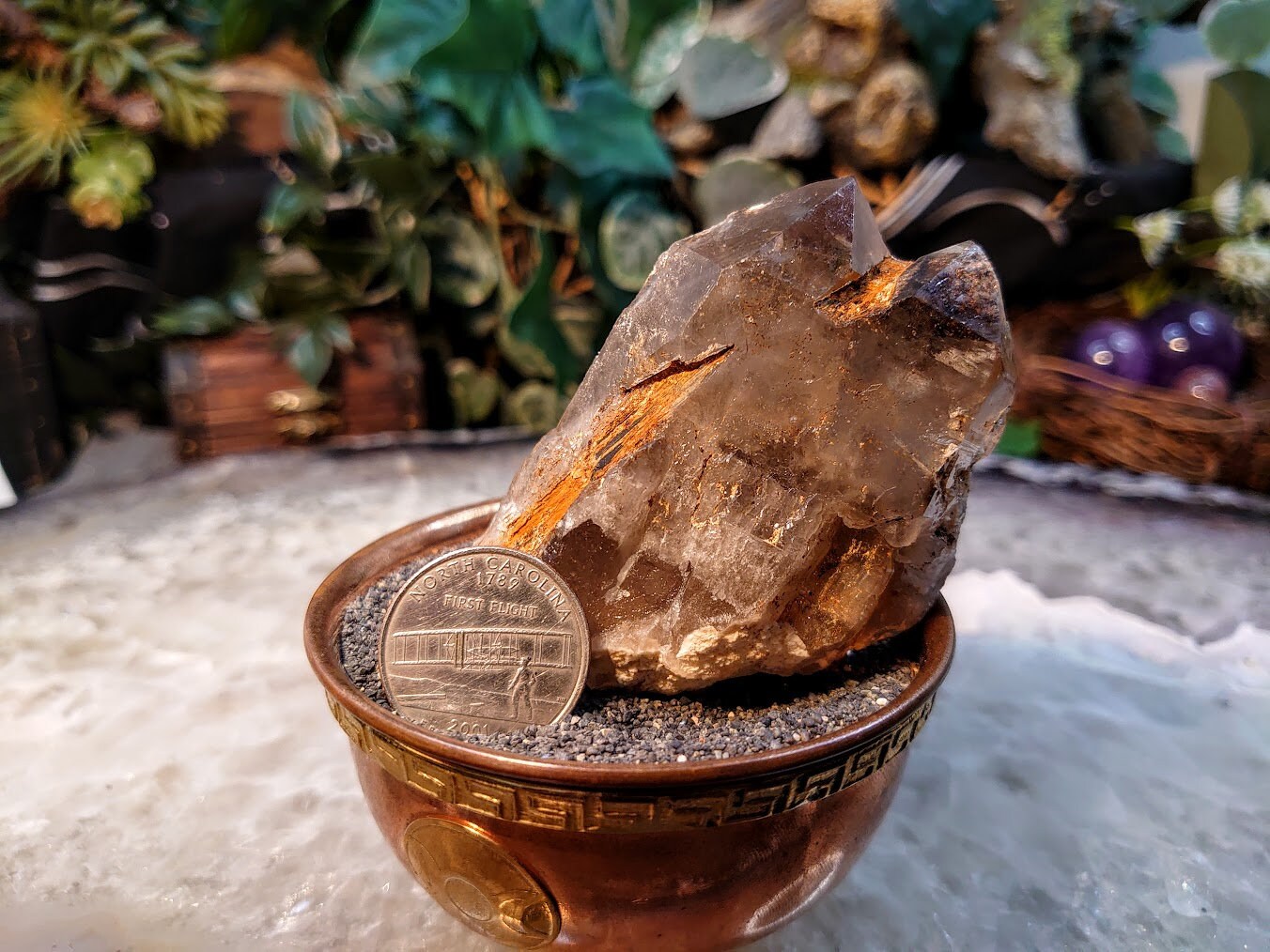 Natural Smoky Quartz Cluster with Heavy Etching and Self Healing from Malawi, Africa for Collection / 169g / Home & Altar Decor / Protection