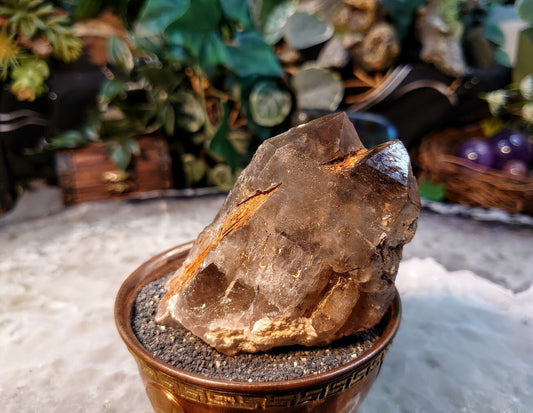 Natural Smoky Quartz Cluster with Heavy Etching and Self Healing from Malawi, Africa for Collection / 169g / Home & Altar Decor / Protection