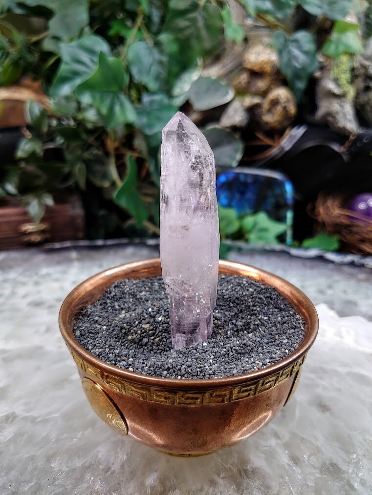 3 1/4" Self Healed Double Terminated Vera Cruz Amethyst Point from Mexico for Crystal Healing / 31.26g / Meditation / Energy Work