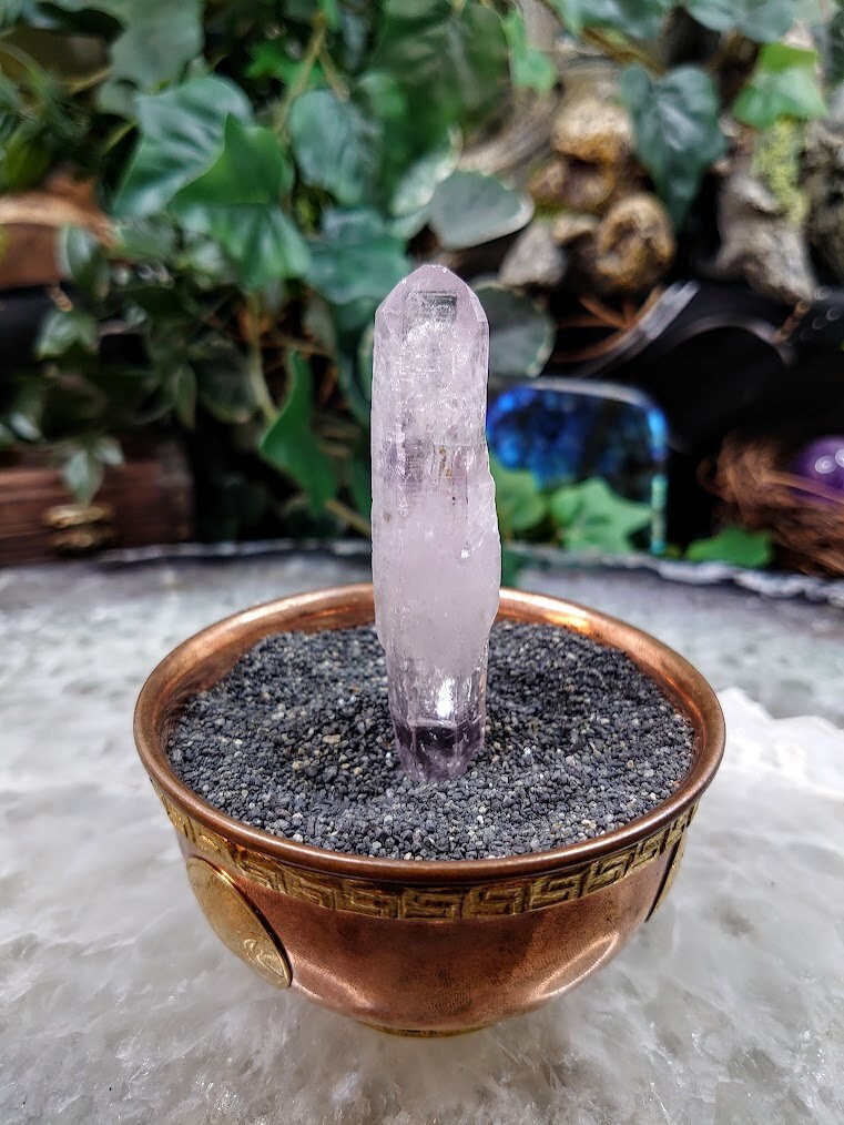 3 1/4" Self Healed Double Terminated Vera Cruz Amethyst Point from Mexico for Crystal Healing / 31.26g / Meditation / Energy Work