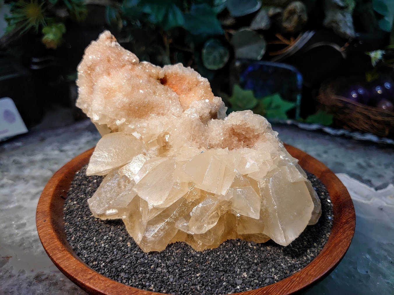 Large Dogtooth Yellow Calcite Cluster from Attiki Prefecture, Greece / 510g / Collection / Cabinet Size Class