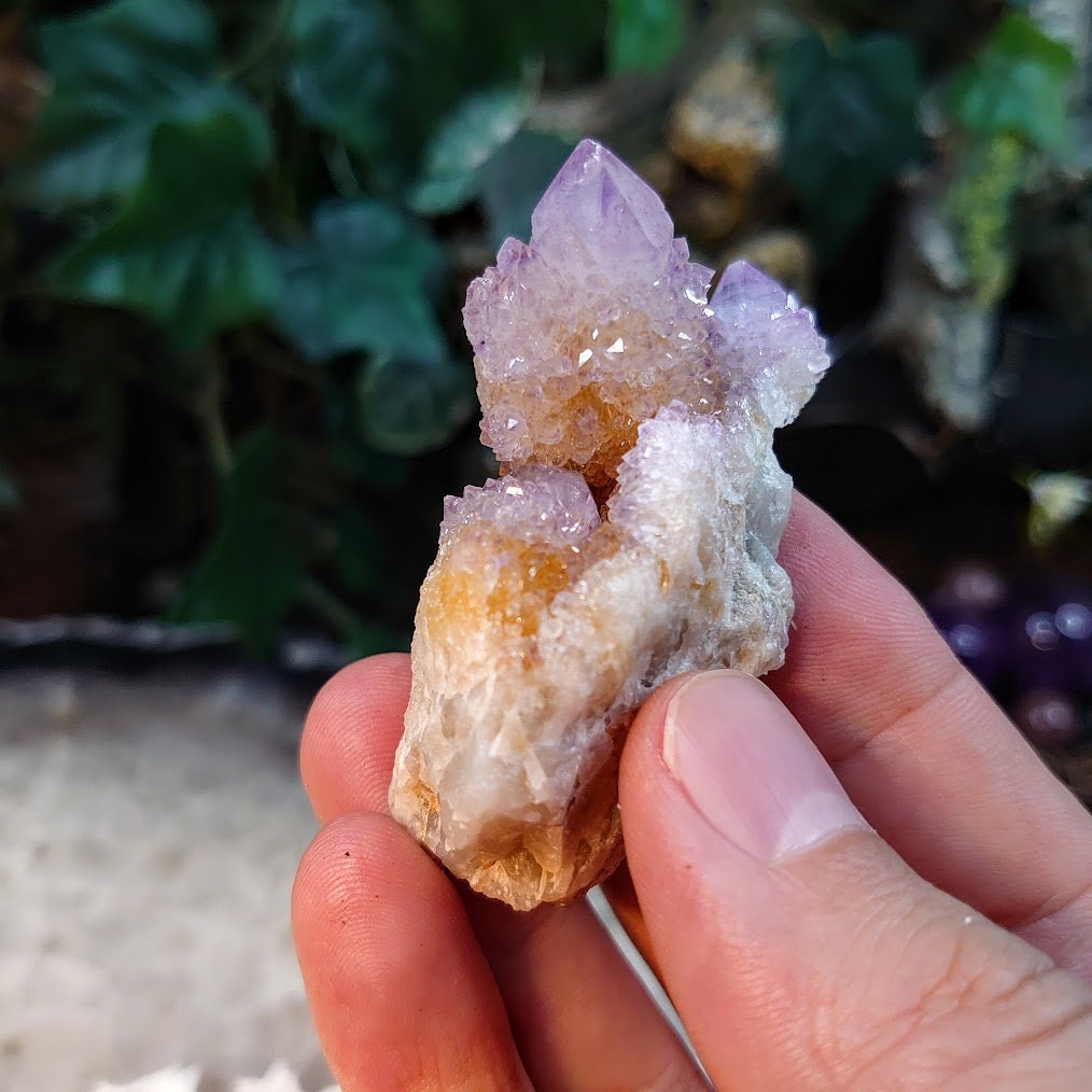 Spirit Quartz Cluster from South Africa / 55.98g / Cactus Quartz / Spirit Amethyst for Crystal Healing / Meditation/ Reiki / Gifting