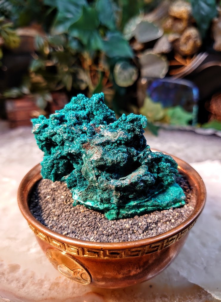 Chrysocolla Cluster from Cunyari Mine, Peru for Home & Altar Decor / 53.38g / Crystal Healing / Collection / Miniature Class Size