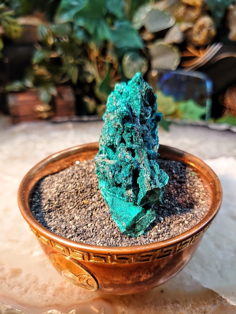 Chrysocolla Cluster from Cunyari Mine, Peru for Home & Altar Decor / 53.38g / Crystal Healing / Collection / Miniature Class Size