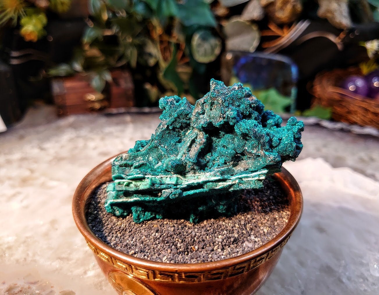 Chrysocolla Cluster from Cunyari Mine, Peru for Home & Altar Decor / 53.38g / Crystal Healing / Collection / Miniature Class Size