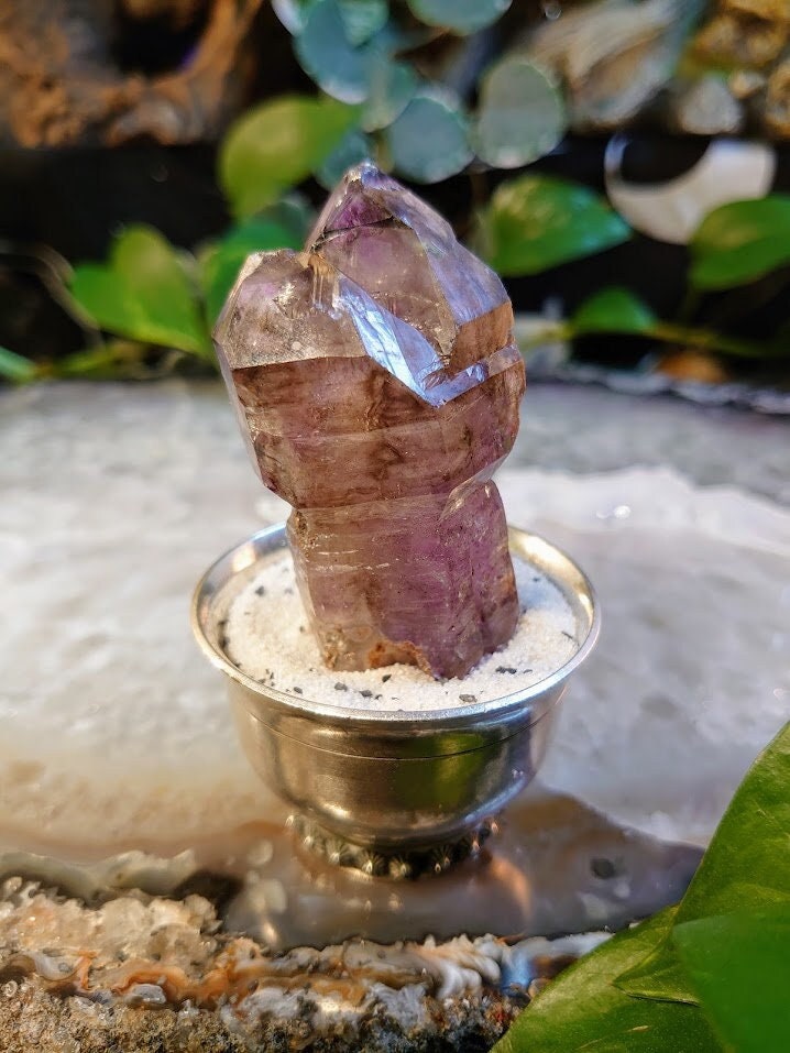 69.2g Shangaan Amethyst Scepter with Hematite from Zimbabwe for Collection / Crystal Healing/ Meditation/ Jewelcrafting / Gifting