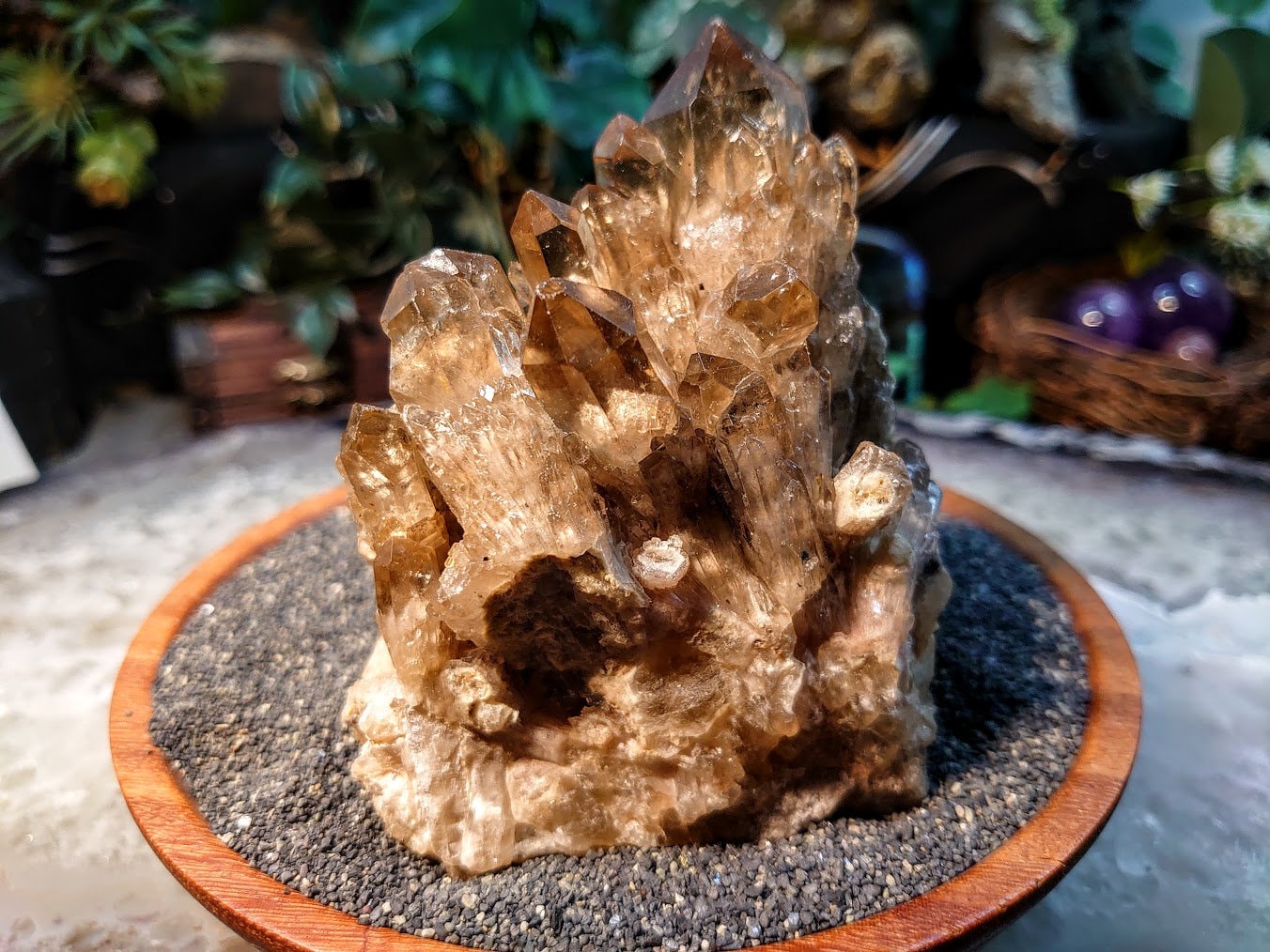 Natural Kundalini Congo Smoky Citrine Cluster with Phantoms for Altar and Home Decor / 421g / Energy Work / Crystal Healing / Reiki