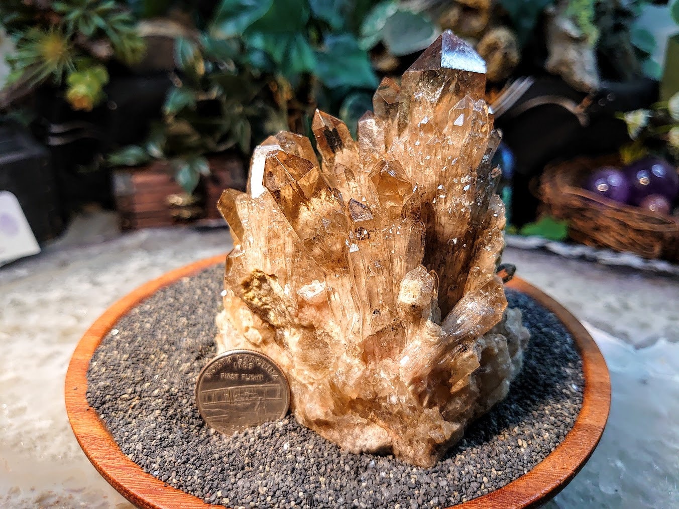 Natural Kundalini Congo Smoky Citrine Cluster with Phantoms for Altar and Home Decor / 421g / Energy Work / Crystal Healing / Reiki