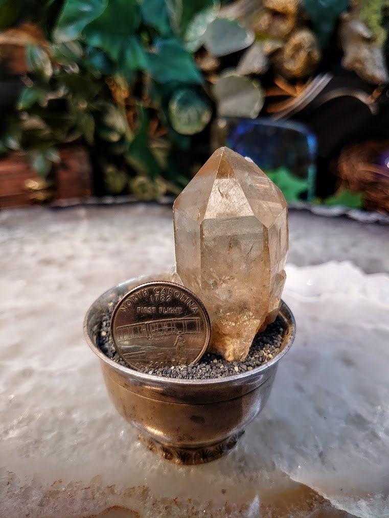 Natural Kundalini Congo Citrine Point for Altar and Home Decor / 49.92g / Energy Work / Crystal Healing / Reiki