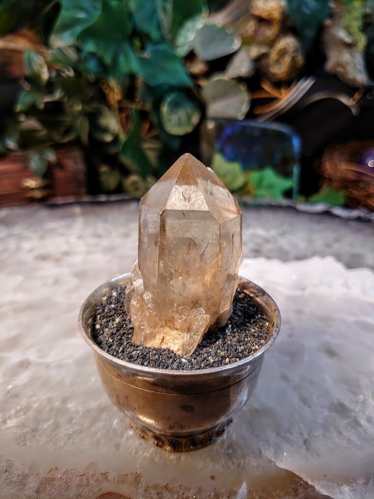 Natural Kundalini Congo Citrine Point for Altar and Home Decor / 49.92g / Energy Work / Crystal Healing / Reiki