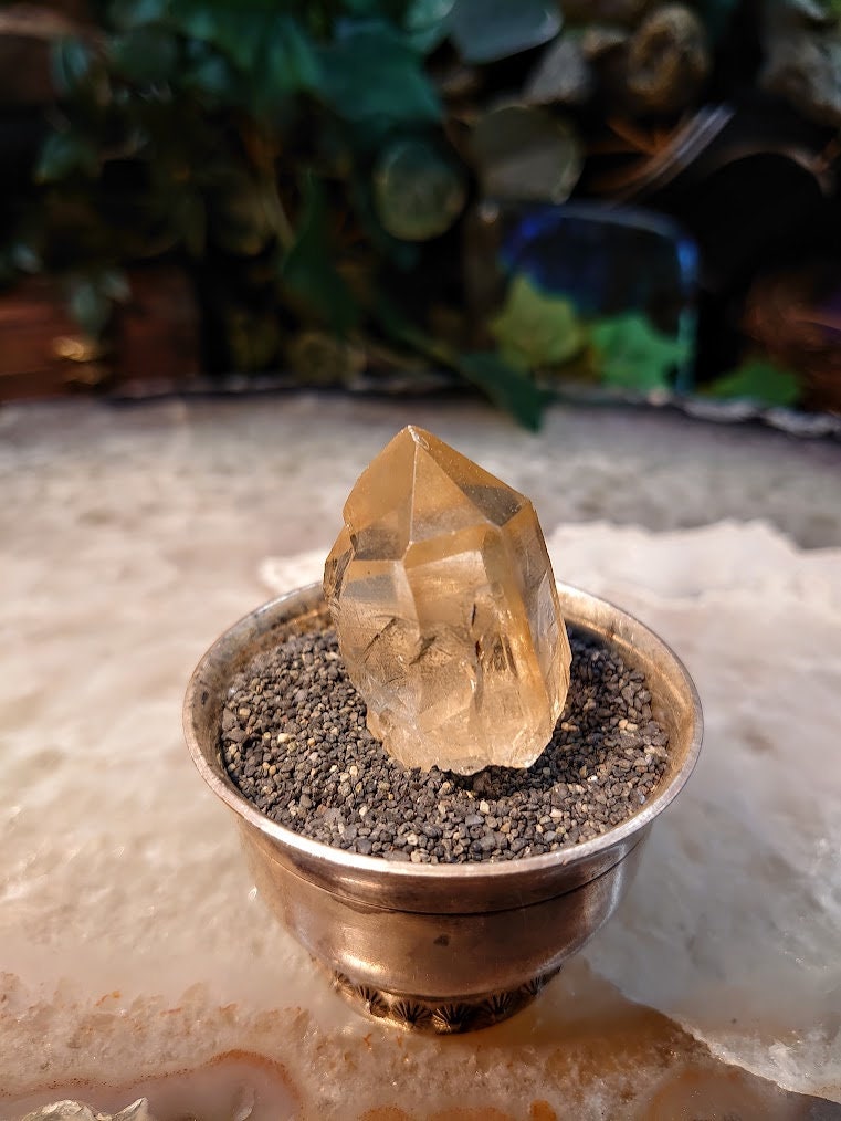 Natural Kundalini Congo Citrine Point for Altar and Home Decor / 27.76g / Energy Work / Crystal Healing / Reiki