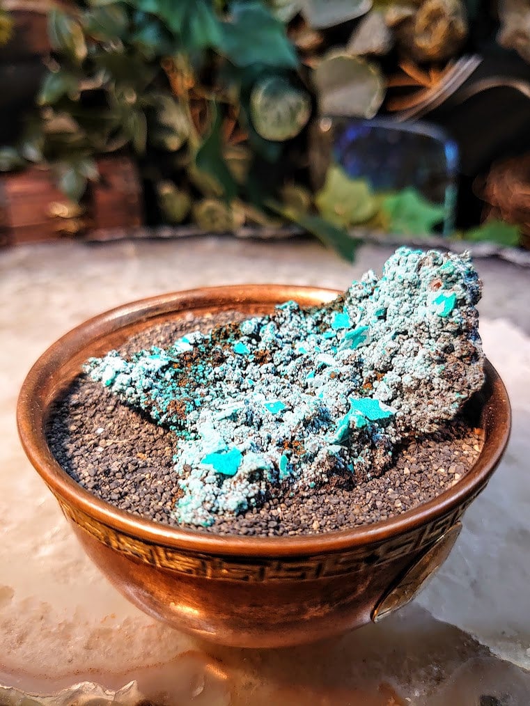 Chrysocolla Plate/Cluster from Cunyari Mine, Peru for Home & Altar Decor / 29.10g / Crystal Healing / Collection / Miniature Class Size