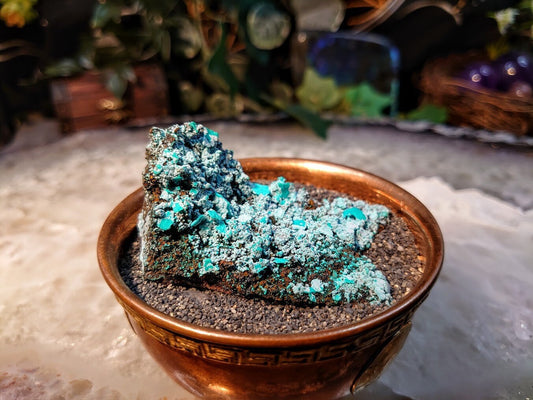 Chrysocolla Plate/Cluster from Cunyari Mine, Peru for Home & Altar Decor / 29.10g / Crystal Healing / Collection / Miniature Class Size