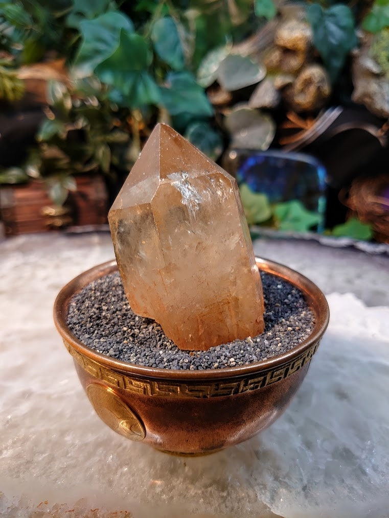 2 1/2" Natural Kundalini Congo Citrine Point for Altar and Home Decor / 125g / Energy Work / Crystal Healing / Reiki