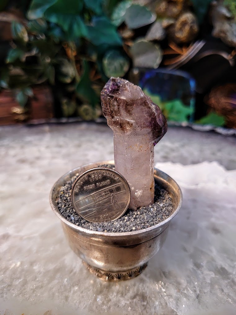 Shangaan Smoky Amethyst Scepter with Double Termination from Zimbabwe for Collection / 28.69g / Meditation/ Miniature Class