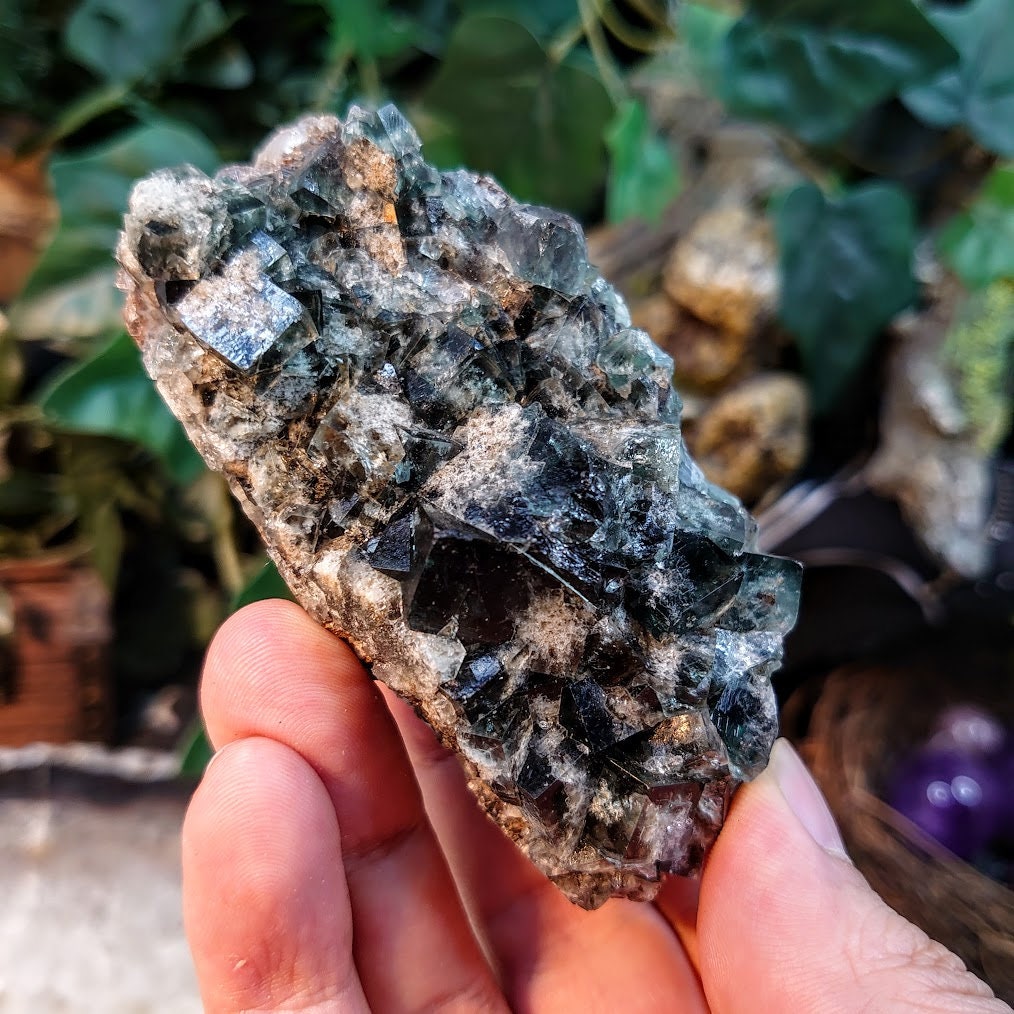 Milky Way Pocket Blue/Green Fluorite Cluster, Diana Maria Mine, Rogerley Quarry From United Kingdom / 224g / Small Cabinet Size