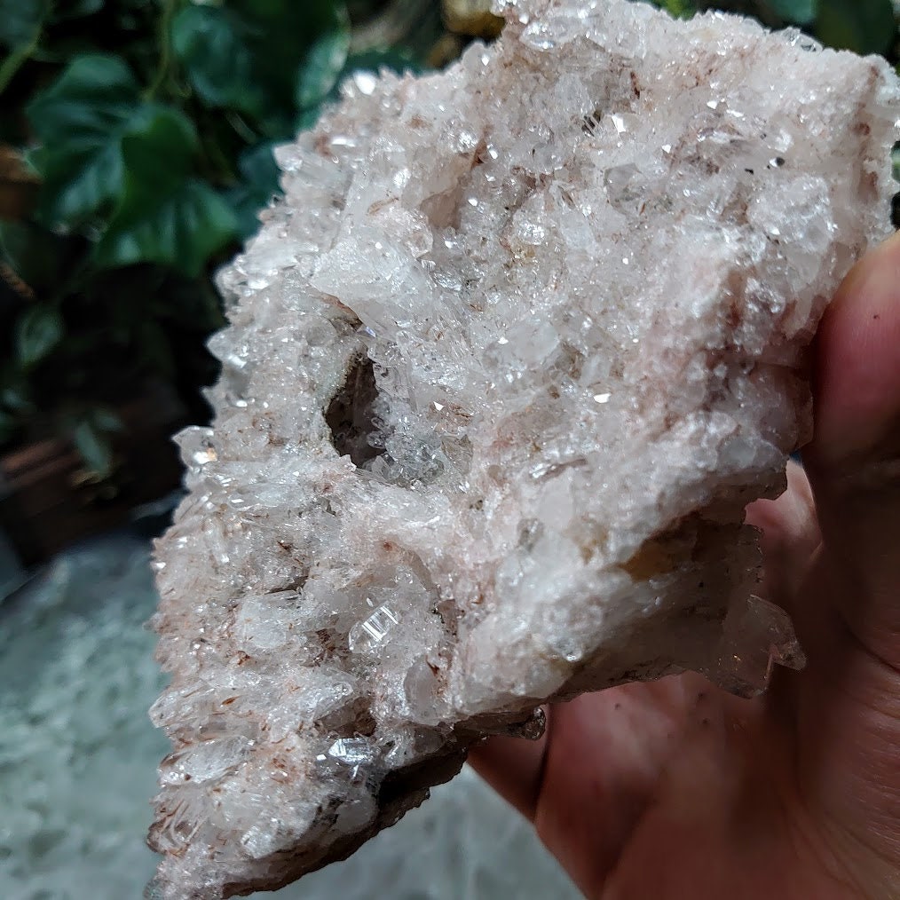 Beautiful Double Sided Colombian Pink Quartz Plate / 950g / Lithium / for Crystal Healing / Home and Altar Decor / Large Cabinet Class