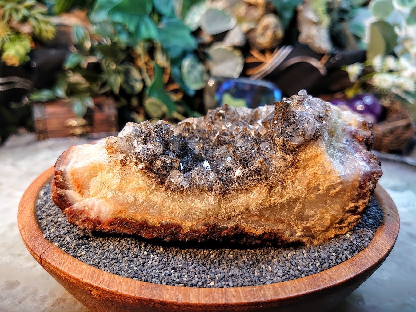 Beautiful Quartz Geode with Lepidocrocite from Idar-Oberstein, Germany / 536g / Natural / Home & Altar Decor / Cabinet Size Class