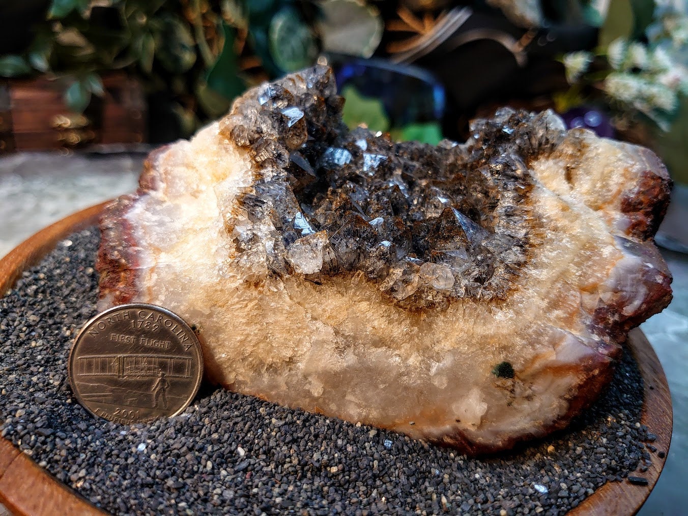 Beautiful Quartz Geode with Lepidocrocite from Idar-Oberstein, Germany / 536g / Natural / Home & Altar Decor / Cabinet Size Class