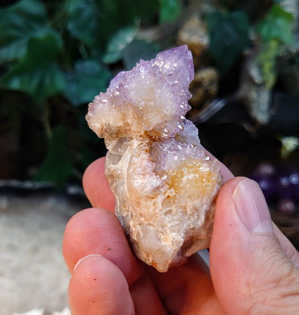 Spirit Quartz Cluster from South Africa / 55.98g / Cactus Quartz / Spirit Amethyst for Crystal Healing / Meditation/ Reiki / Gifting