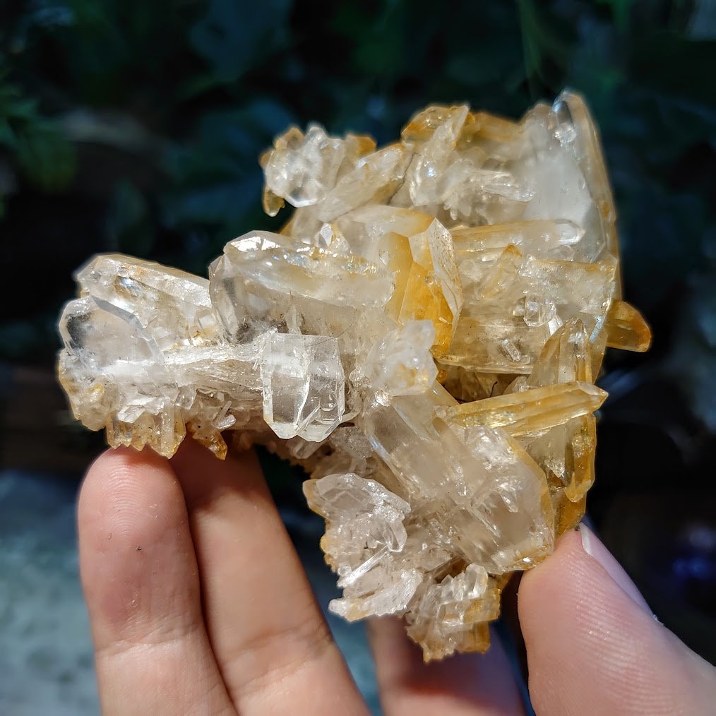 Stunning Halloysite Tabular Faden Quartz Cluster from Colombia / Natural / 170g / Mango Quartz / Collection / Small Cabinet Specimen