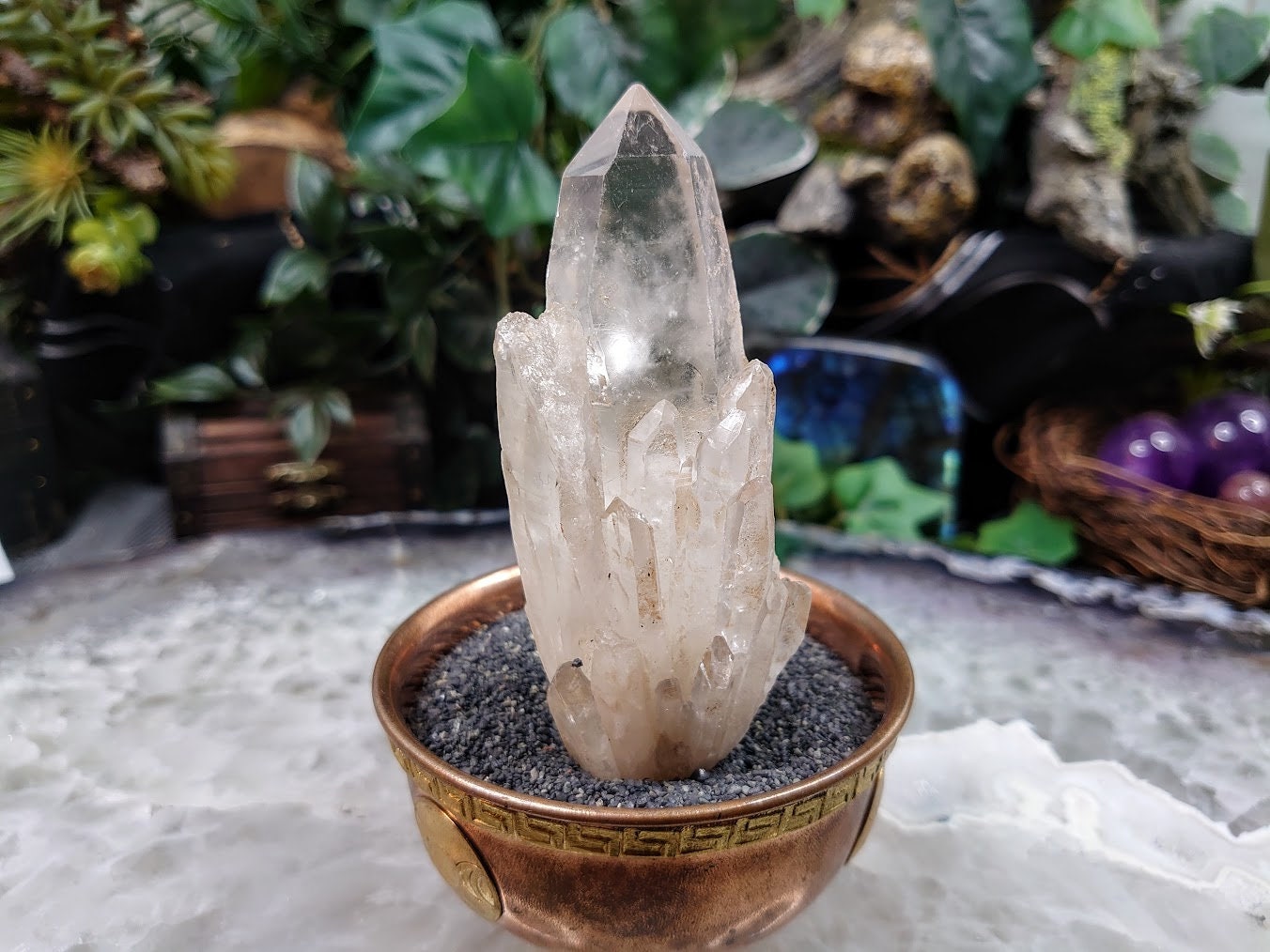 4" Congo Lemurian Quartz Cluster from DRC for Crystal Healing / 136g / Meditation / Collection / Rare Find