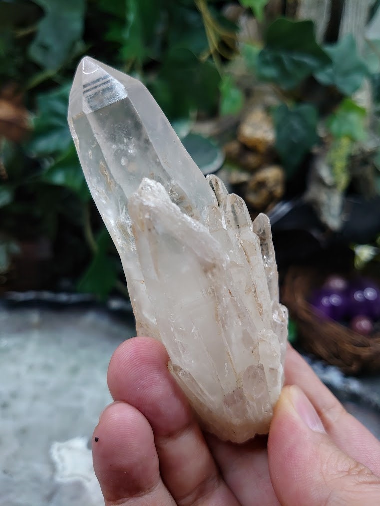 4" Congo Lemurian Quartz Cluster from DRC for Crystal Healing / 136g / Meditation / Collection / Rare Find