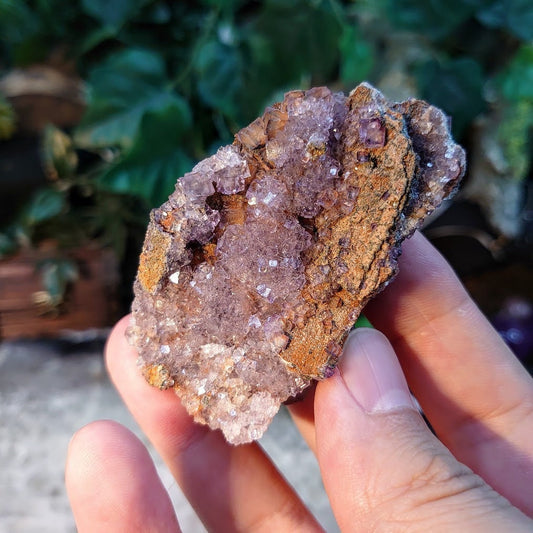 Double Sided Purple Fluorite Cluster on Matrix from Attiki Prefecture, Greece for Collection / 90.22g / Altar Decor / Small Cabinet Size /UV