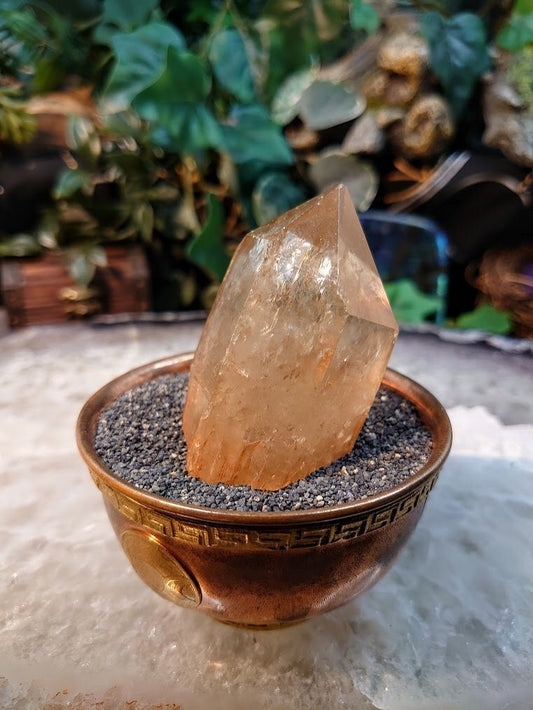 2 1/2" Natural Kundalini Congo Citrine Point for Altar and Home Decor / 125g / Energy Work / Crystal Healing / Reiki