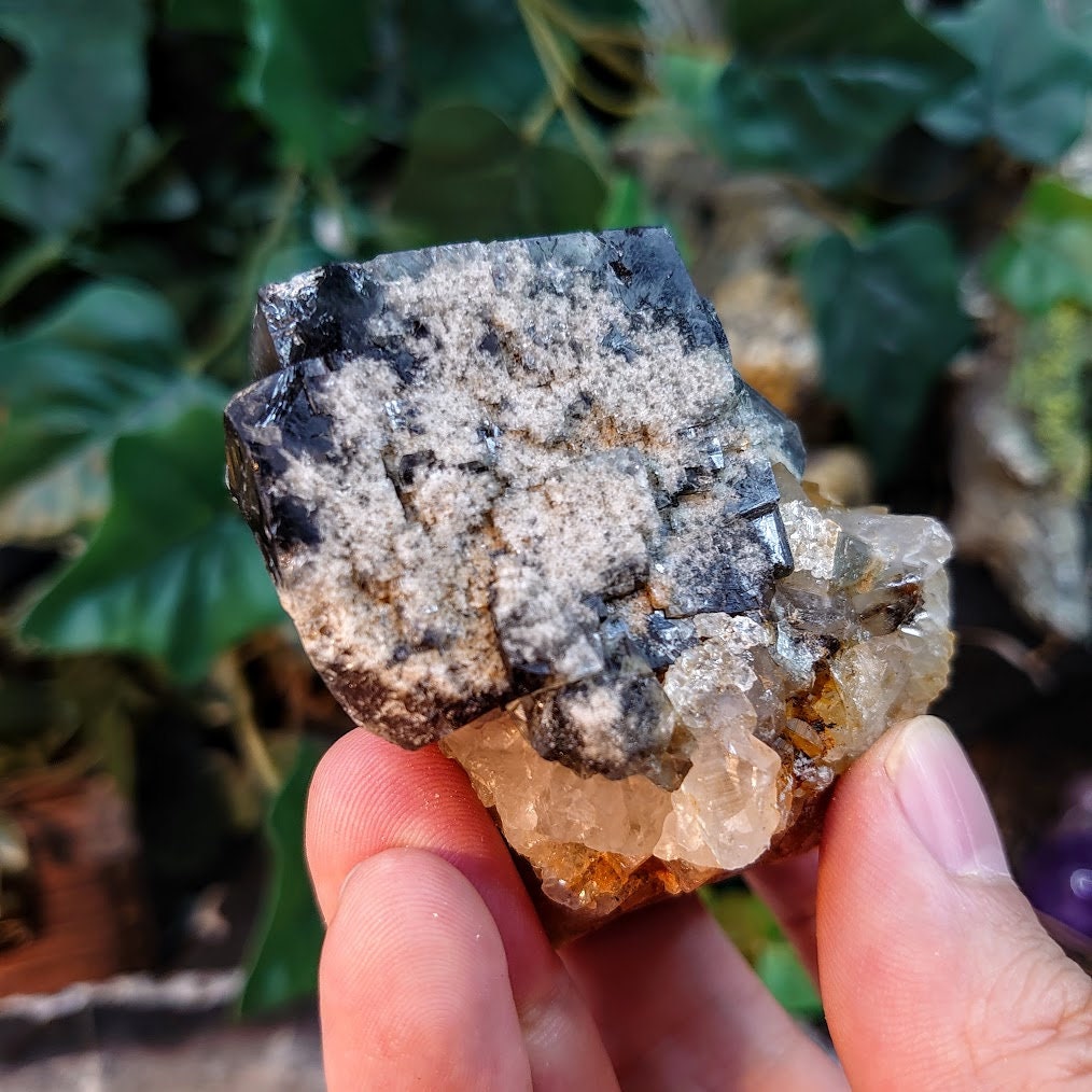 Milky Way Pocket Blue/Green Fluorite Cluster on Quartz, Diana Maria Mine, Rogerley Quarry From United Kingdom / 220g / Small Cabinet Size