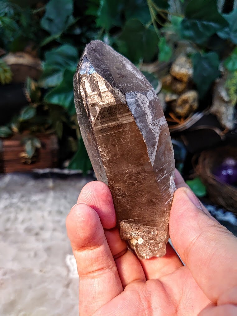 Natural Smoky Quartz Point from Malawi, Africa for Collection / 238g / Home & Altar Decor / Protection / Small Cabinet Class