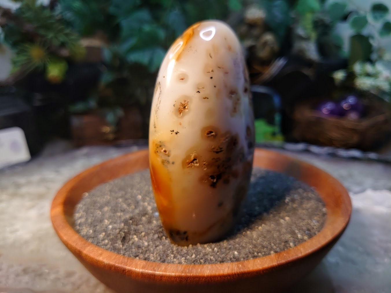 Dendritic Agate Self Standing Free Form from Madagascar for Crystal Healing / Reiki / Meditation / 276g / Home and Altar Decoration