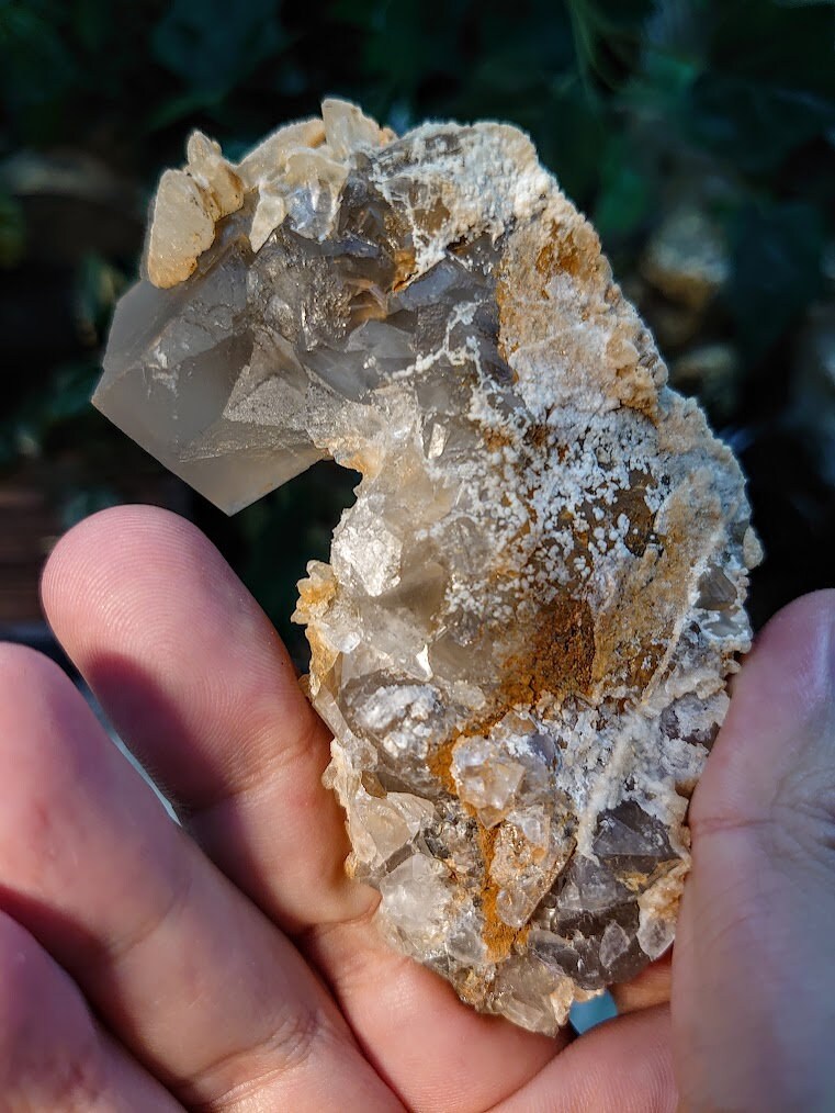 Fluorite Cluster with Calcite from Baluchistan Province, Pakistan / 148g / Collection / Small Cabinet Size