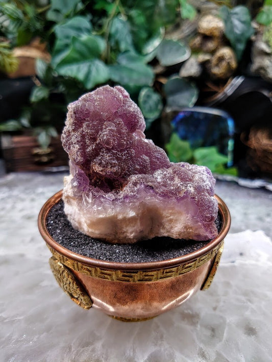 Purple Fluorite Cluster From La Navidad Mine, Mexico for Altar Decor / 211g / Small Cabinet Class / Collection