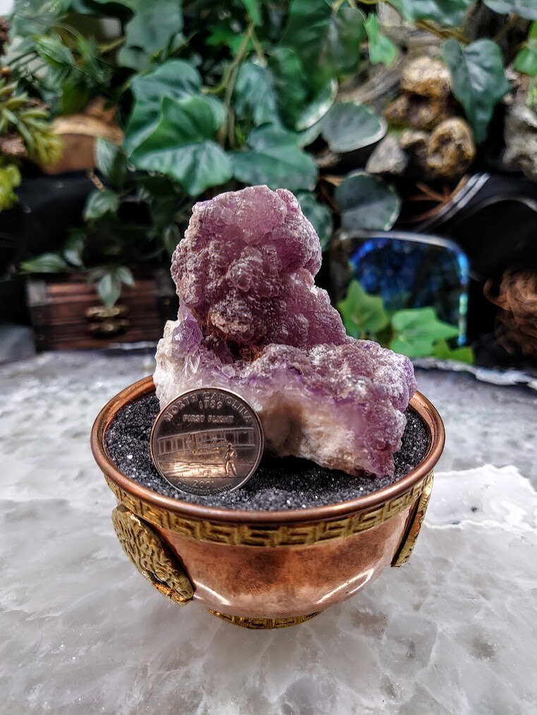 Purple Fluorite Cluster From La Navidad Mine, Mexico for Altar Decor / 211g / Small Cabinet Class / Collection