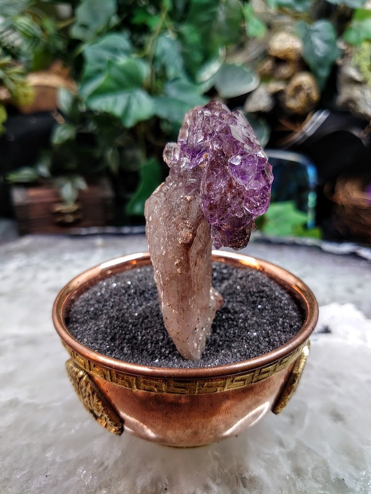 Fantastic Elestial Amethyst Scepter from Karur, India for Meditation / 39.37g / Collection / Altar Decor