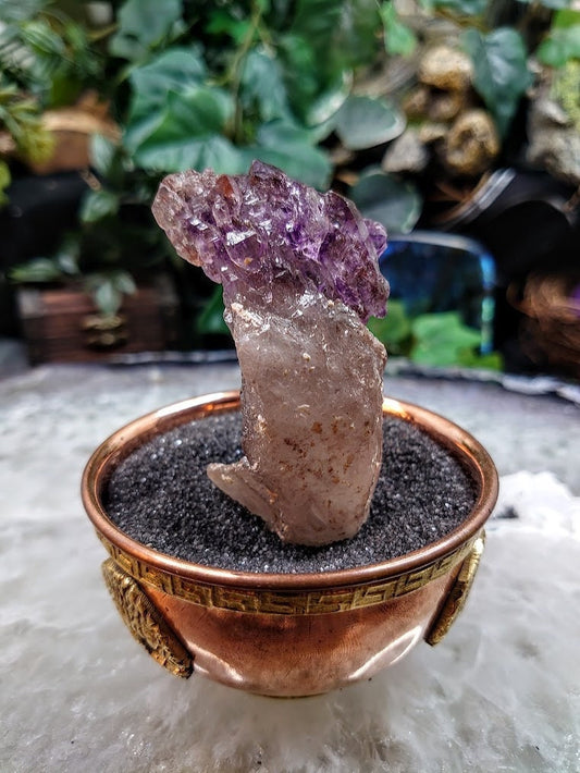 Fantastic Elestial Amethyst Scepter from Karur, India for Meditation / 39.37g / Collection / Altar Decor