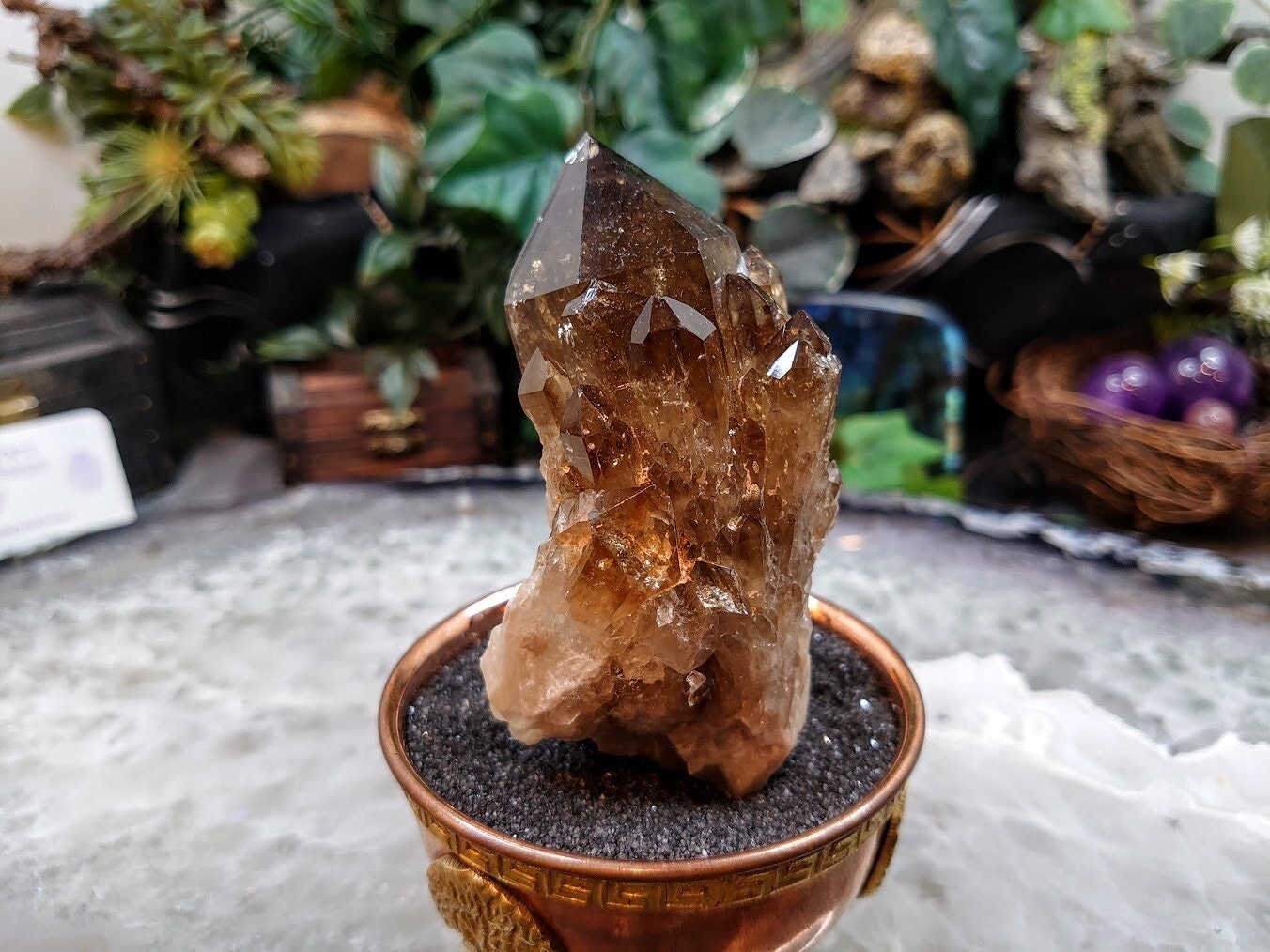 Natural Kundalini Congo Smoky Citrine Cluster for Altar and Home Decor / 222g / Energy Work / Crystal Healing / Reiki