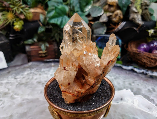 Natural Kundalini Congo Citrine Cluster for Altar and Home Decor / 244g / Energy Work / Crystal Healing / Reiki