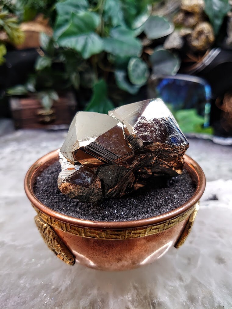 Pyrite "Fool's Gold" Cluster from Huanzala Mine, Peru, for Collection / 202g / Home and Altar Decor / Gifting