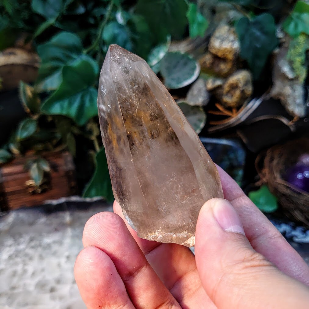 Natural Smoky Quartz Point from Malawi, Africa for Collection / 165g / Home & Altar Decor / Protection / Small Cabinet Class