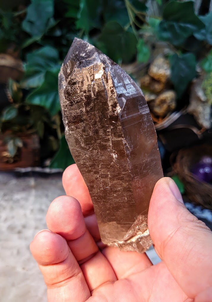 Natural Smoky Quartz Point from Malawi, Africa for Collection / 238g / Home & Altar Decor / Protection / Small Cabinet Class